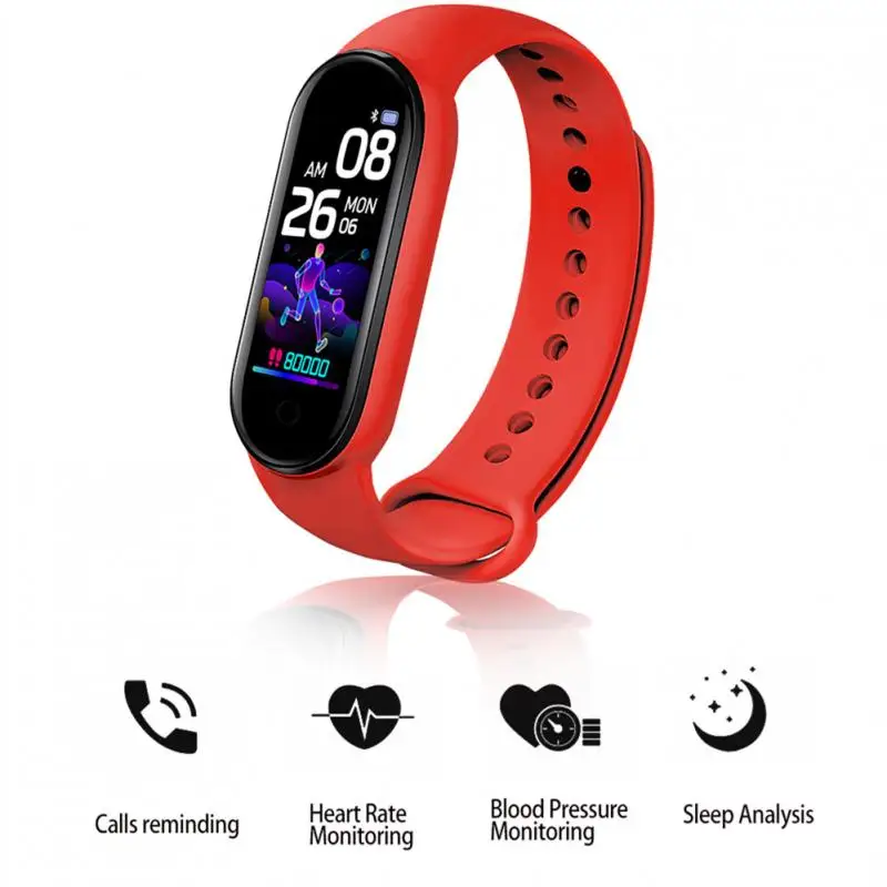 

M5 Smart Sport Band Fitness Tracker Pedometer Heart Rate Blood Pressure Monitor Bluetooth-compatible Smart Bracelets Men Women