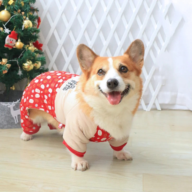 

Thick Pet Jacket Coat Winter Dog Clothes Warm Four Legs Overalls For Small Dogs