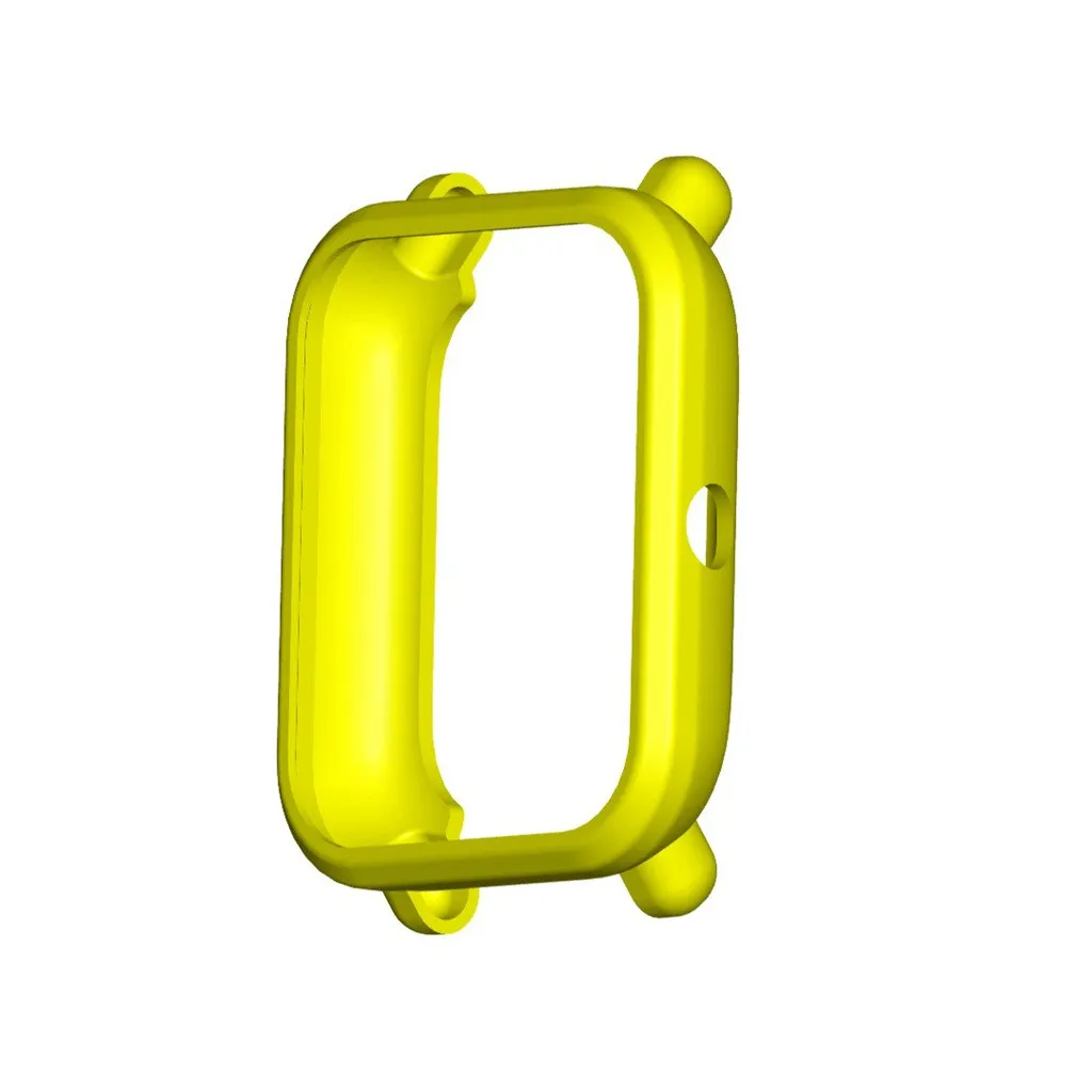 Yellow Мягкий ТПУ чехол Защитный чехол для Huami Amazfit Bip Youth/Lite Носимых устройств умные аксессуары - Цвет: Yellow