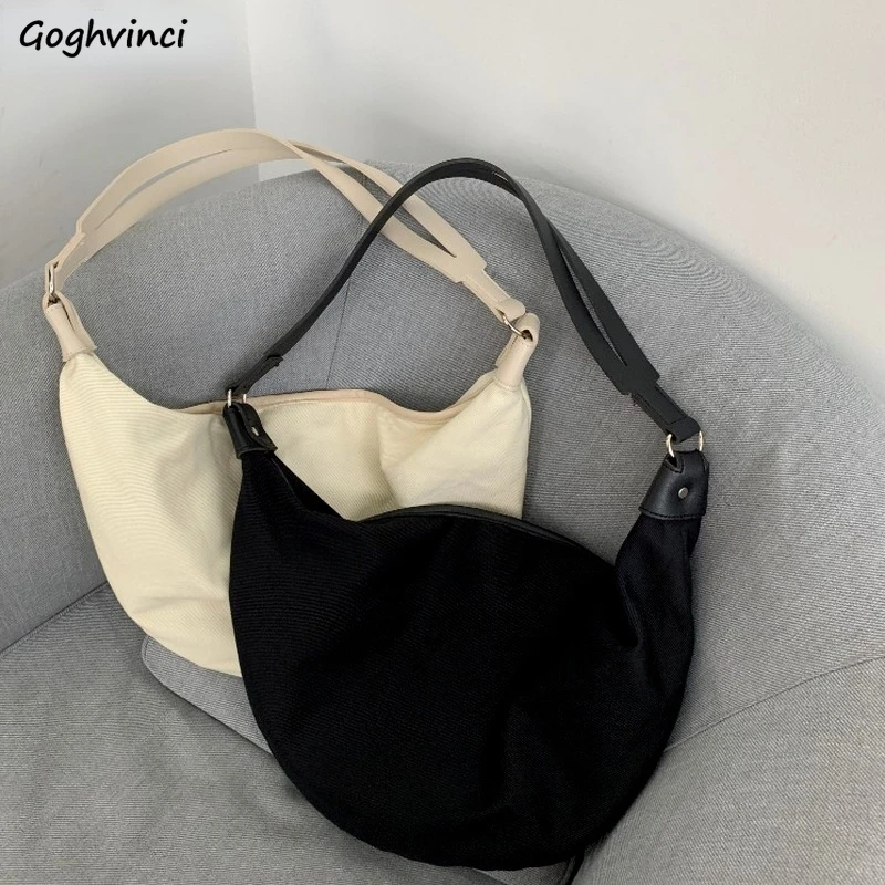 

Crossbody Bags Women Ins Fashion Hobos Solid Zipper Versatile Shopping Book Bag BF Unisex Environmental Travel New Arrival Japan