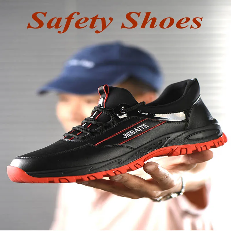 Mężczyźni pracują i obuwie ochronne stalowe noski na palce u stóp Anti-smashing Anti-przebicie roboty budowlane w zakresie buty antypoślizgowe oddychająca ochrona buty