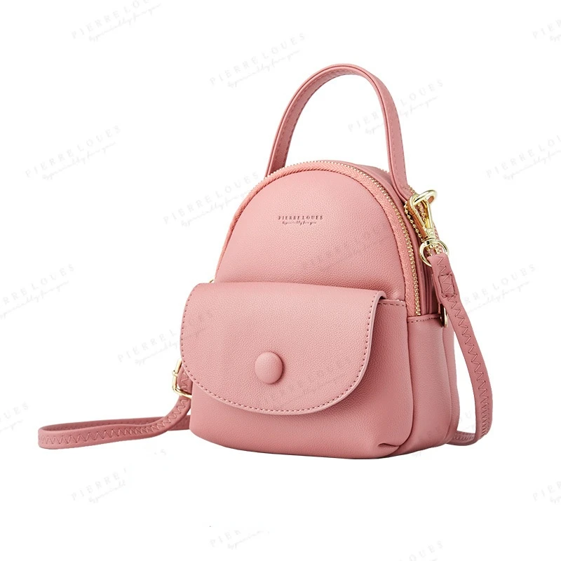 

Kawaii Women Shoulder Bags PU Leather Backpacks for Girls Zipper Cell Phone Pockets Cute Mini Book Bag bolsas femininas baratas