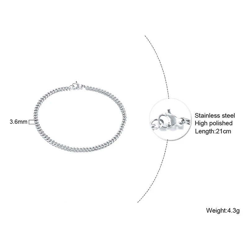 Мужской браслет золотистого и серебристого цвета из нержавеющей стали 3 6 мм 5 |