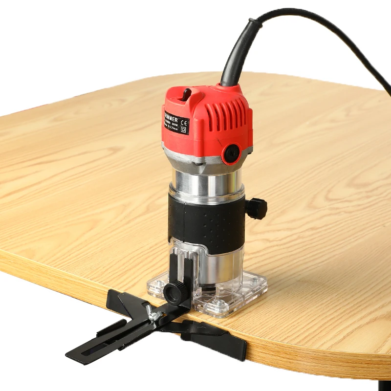 800W Woodworking Electric Trimmer Wood Milling Engraving Slotting Trimming Machine Hand Carving Machine Router Wood