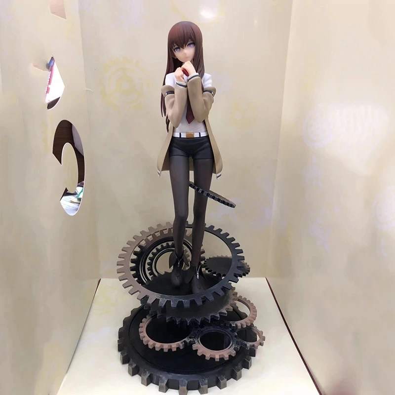 

Фигурка в коробке, модель Steins Gate, японская аниме экшн-фигурка 30 см из ПВХ, Makise Kurisu, детские игрушки для друзей, подарки