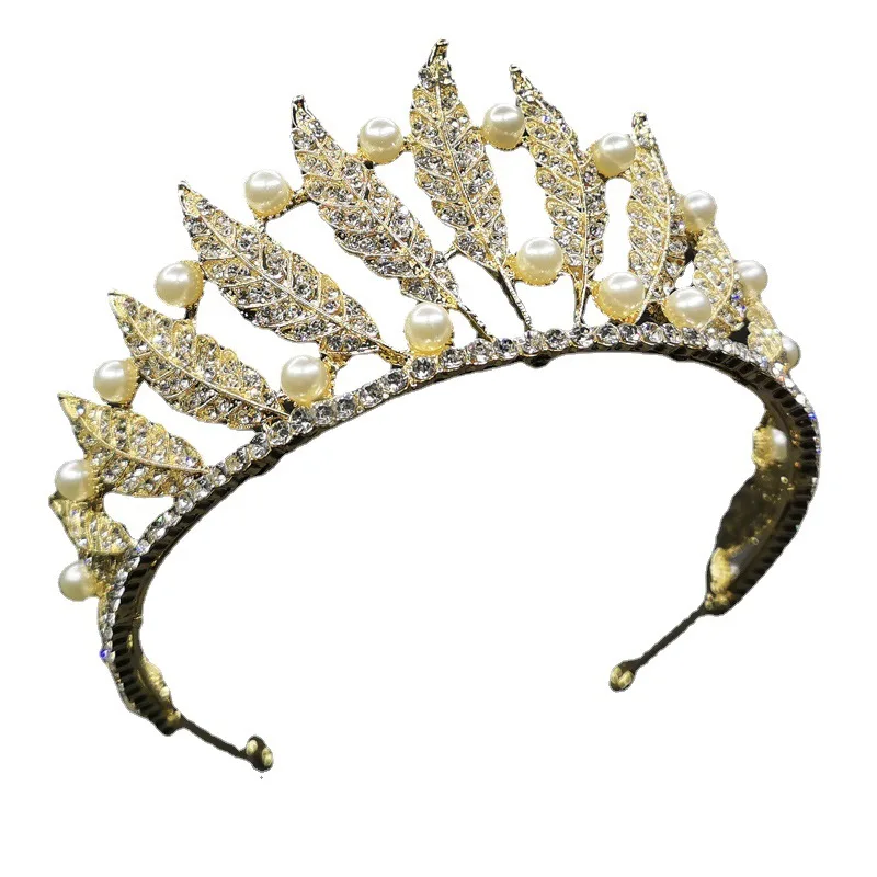 

Wedding Headdress Crown Alloy Rhinestone Baroque Bridal Round Crown Hair Accessories Big Crown