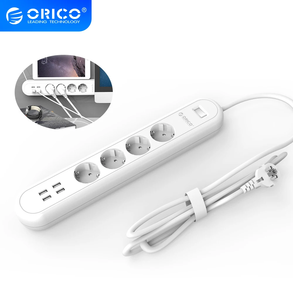 Смарт розетка ORICO с usb разъемом штепсельная вилка европейского стандарта защита