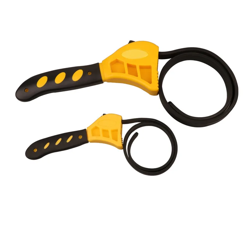 

1/2pcs Car Repair Multi-function 500mm Universal Wrench Black Rubber Strap Adjustable Spanner For Any Shape Opener Hand Tools