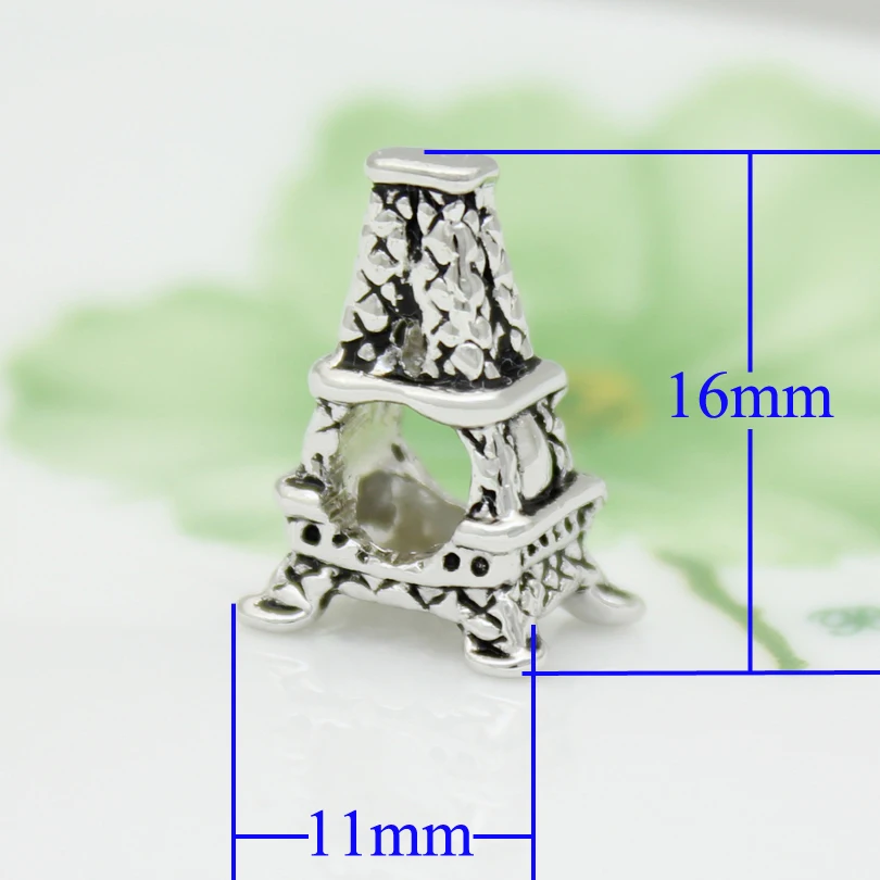 Бесплатная доставка DIY Красивая Эйфелева башня Шарм Бусины Подходит для браслета