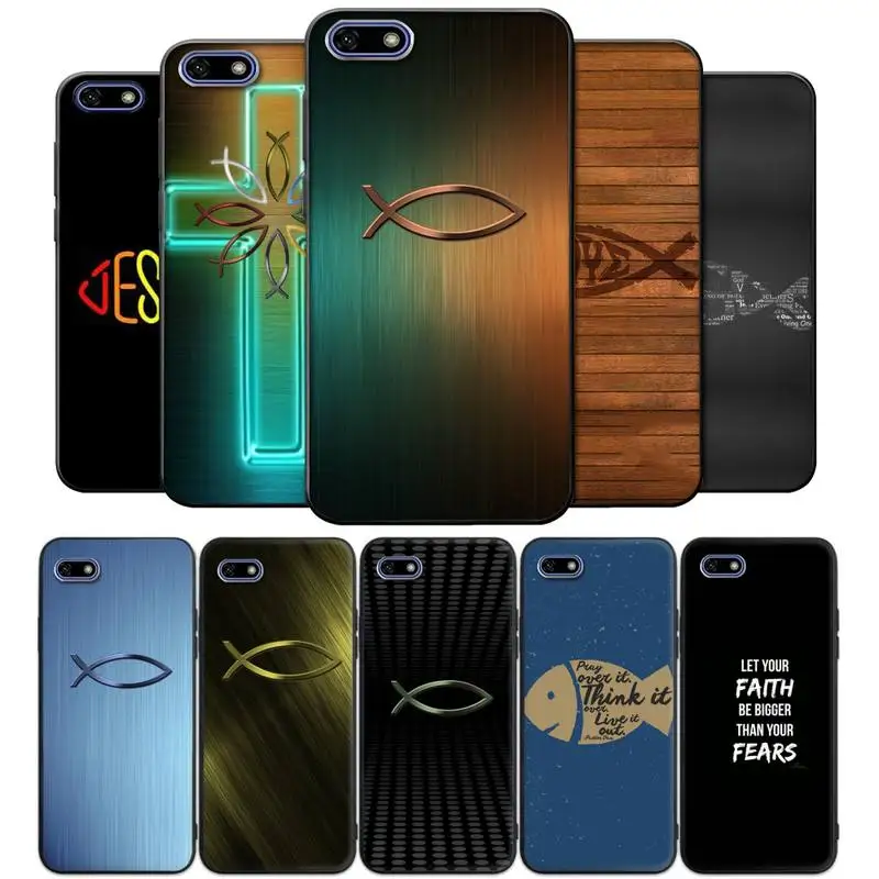

Christian JESUS fish Phone Case For Iphone SE 2020 6 6s 7 8 plus X Xr XS 11 12 13 Mini Pro Max Fundas Cover