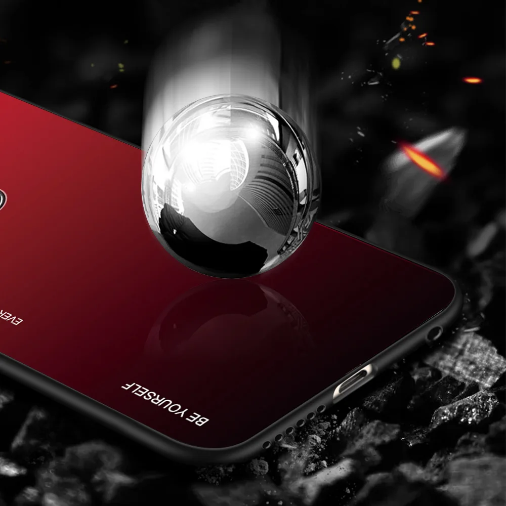 Чехол из закаленного стекла с градиентом для huawei P20 Lite Pro задняя крышка телефона |