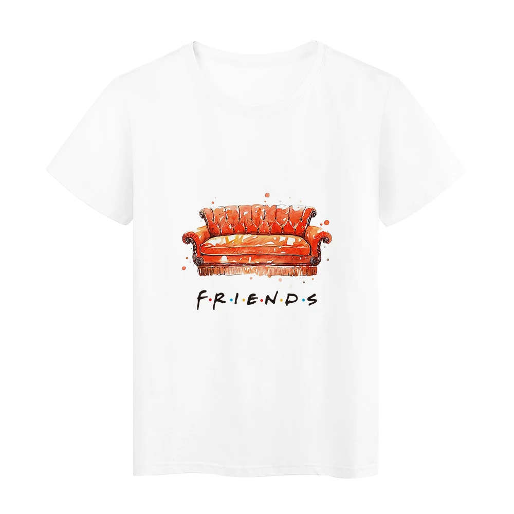 

Friends T-shirt Vintage 90s Clothing Women Urban Leisure Style T-shirts Plus Size Russia Popular Female Friends Forever