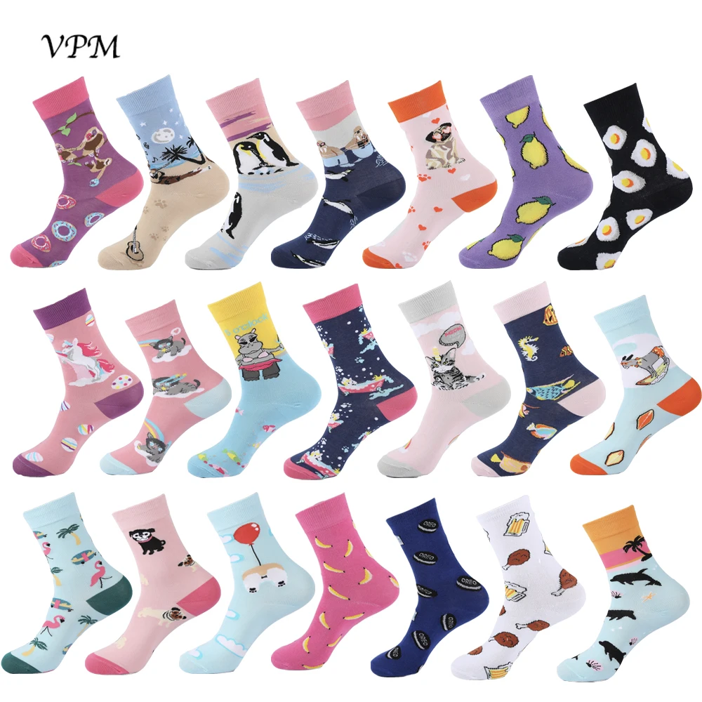 VPM новые хлопковые крутые женские и мужские короткие носки Harajuku Хип хоп новинка