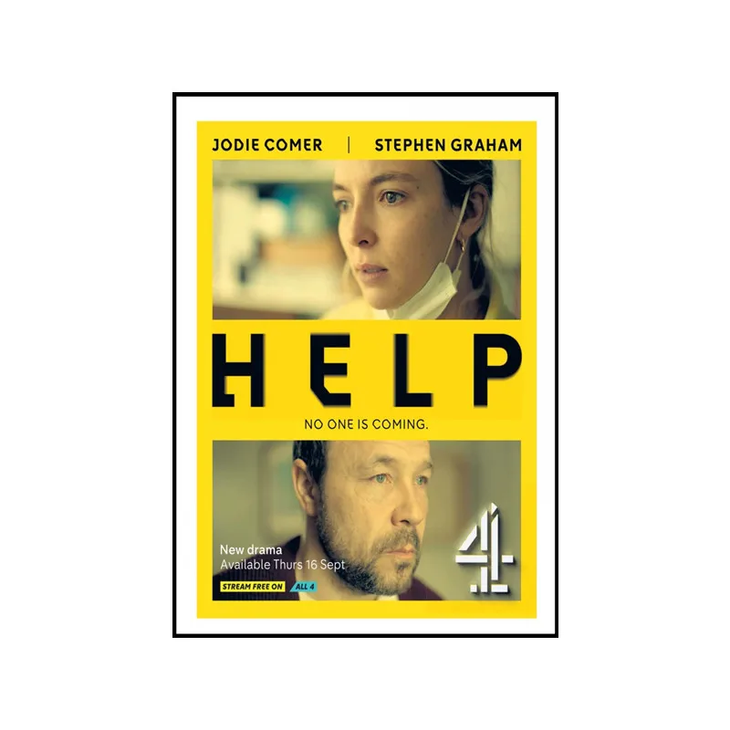 

Help Movie Poster white copper paper poster living room bar decoration sticker wall painting