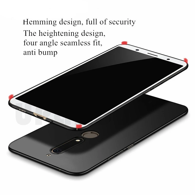 UPaitou Hard Matte Case for Nokia 5.1 6.1 7.1 8.1 X5 X6 X7 7 Plus 8 2018 360 Full Cover PC Back For Series |