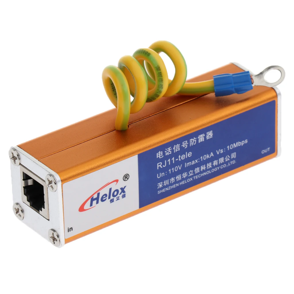 

Защита от перенапряжения сигнала RJ-11, защита от грома и предохранитель для телефона, тел. № 2