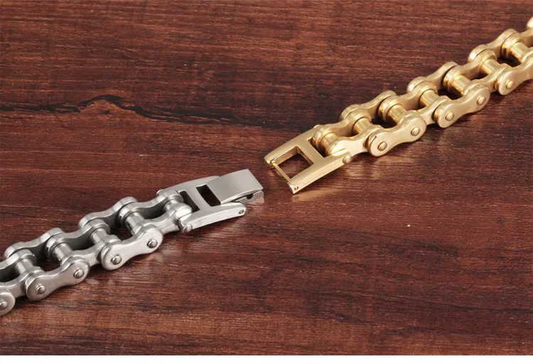 Браслет цепочка мужской из нержавеющей стали ювелирное изделие для байкеров