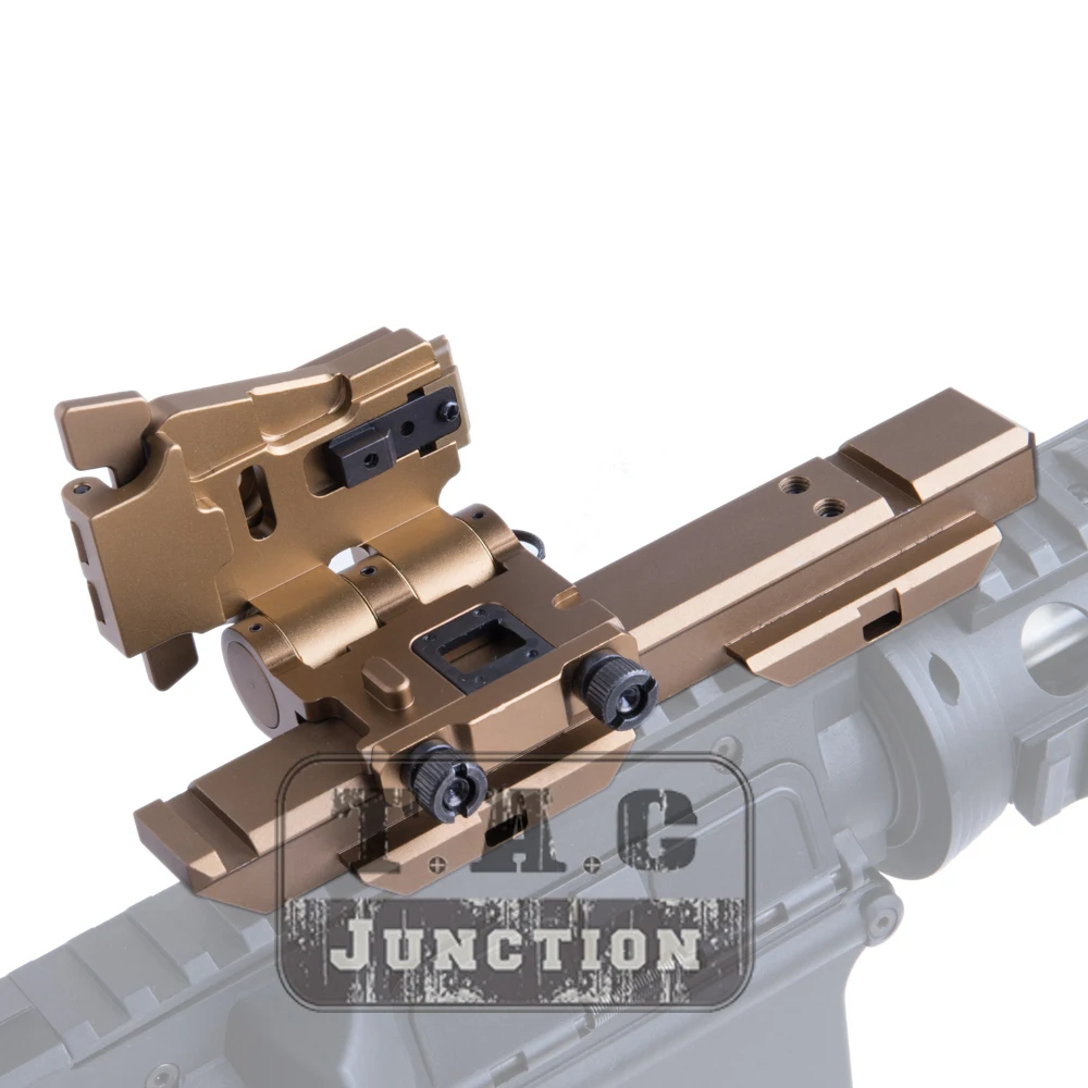Tactical Magnifier Folding Mount For EOTech G23 G33 3X 20mm Picatinny Rail Flip-To-Side Quick Detach w/ 5/8" Riser Left Hand images - 6