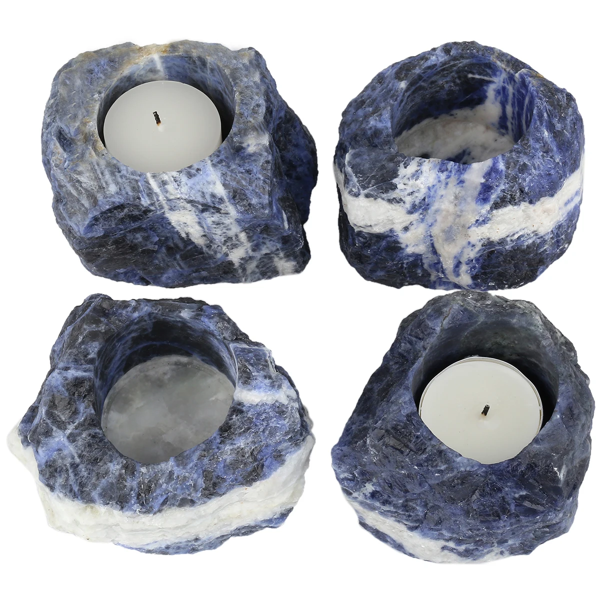 Natural Rough Crystal Stone Candlestick Candle Holder Irregular Succulent Plant Pot Table Decoration Room Decor Home Ornaments