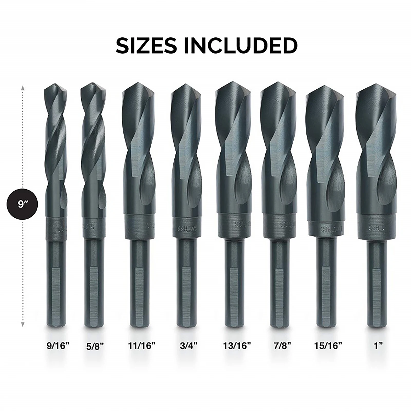 

8Pcs/Pack High Speed Steel Twist Drill Bit 1/2 Inch Shank 8Pcs Wooden Boxed Drill Hole Opener Screw Drill Bit Set Metalworking