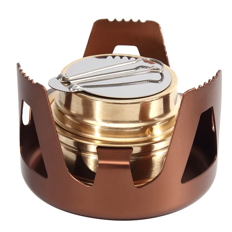 Портативная легкая ветрозащитная уличная Мини спиртовая горелка для пешего