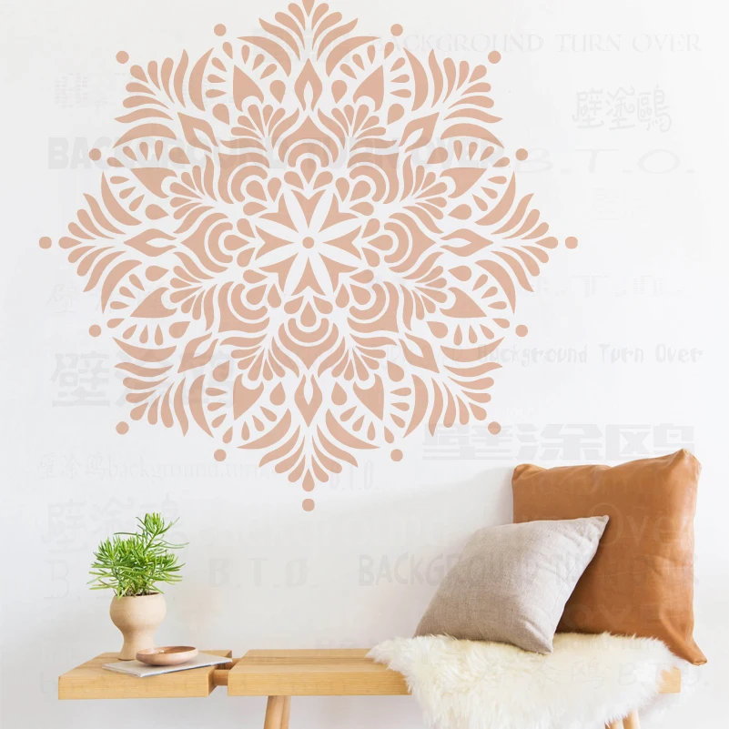 

120cm - 160cm Stencil Mandala Extra Large Big Round Wall Painting Flower Decors For Paint Templates Brick Floor S109