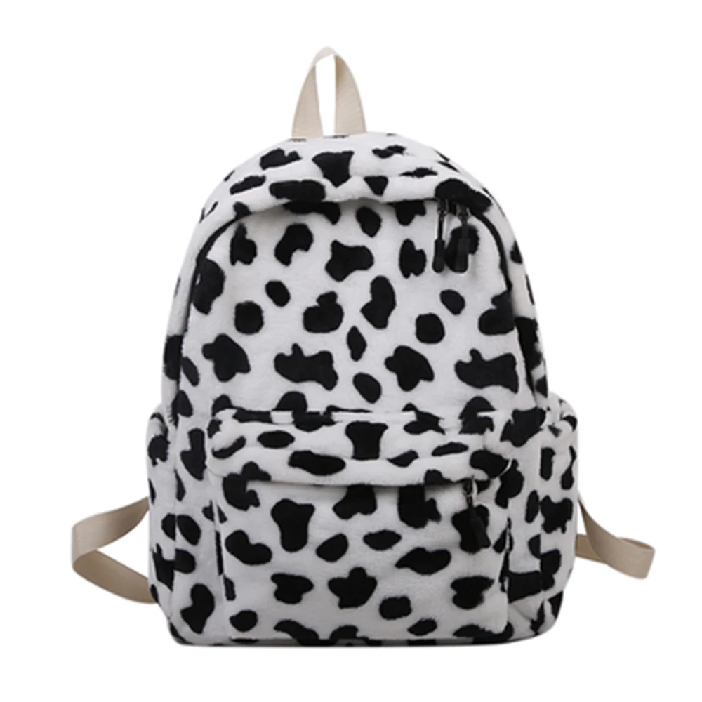 

Plush Backpack Women's Shoulder Bag Cow Bag 2021 Shoulder Bag Cute Spring/Summer Plush Bag Small Backpack