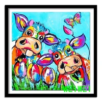 crafts diamond embroidery cow tulip diy full diamond painting kit for square drill rhinestone pasted unfinish room decor weiwei