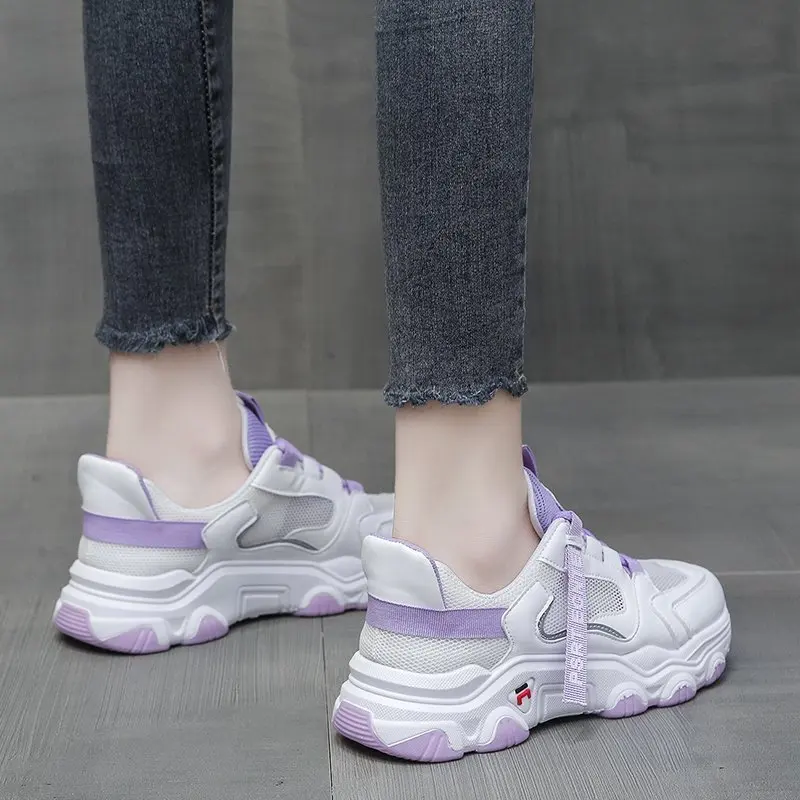 

Shoes Women's Sneakers Summer 2021 Tennis Female Woman-shoes New Casual Trainers Fashion Roses Lace-Up Spring PU Low Rubber Leis