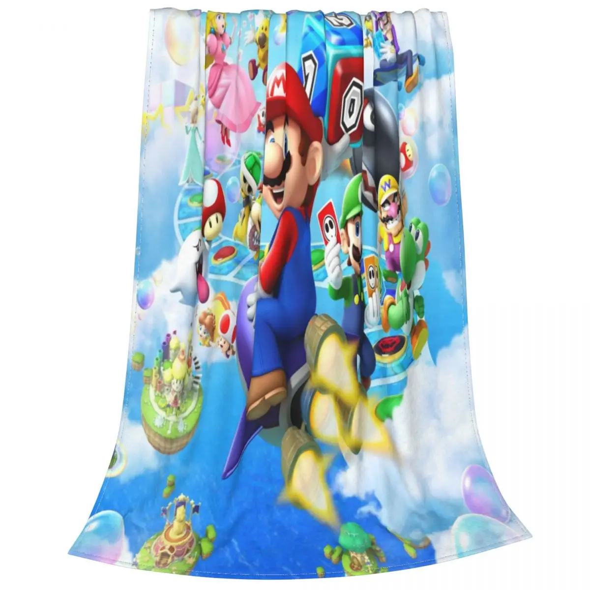 

Одеяло для вечевечерние в стиле Super Mario, Фланелевое дышащее супермягкое покрывало для кровати, постельное белье