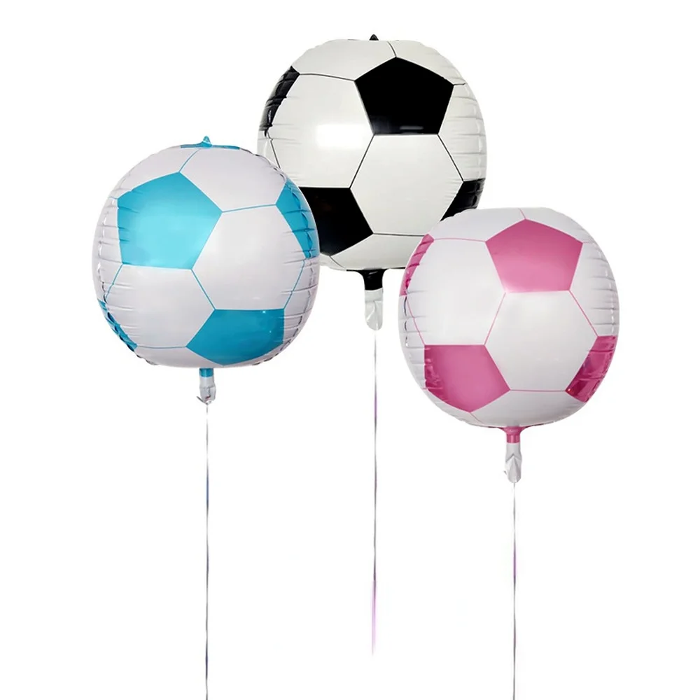 

4D Football 22 Inch Foil Balloons Baby Shower Decorations For Girl Happy Birthday Party Decorations Party Supplies Decoration