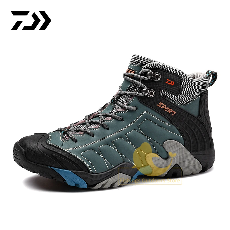 

Spring and Autumn Plus Size Men's Shoes High-top Hiking Shoes Men's Travel Trekking Anti-skid Shoes Sports Outdoor Fishing Shoes