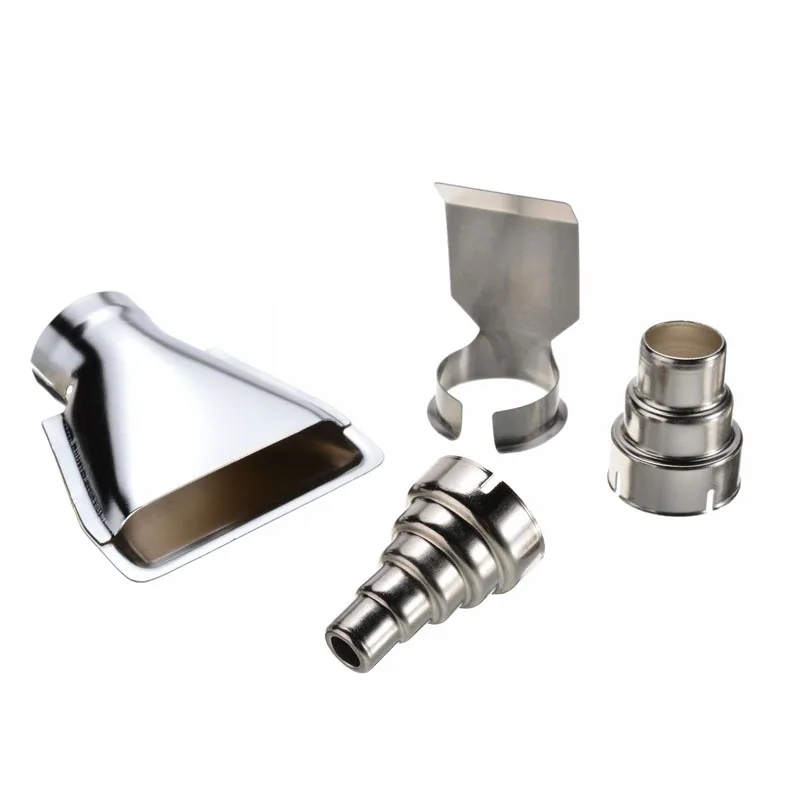 4 Uds. Pistola de calor boquillas de aire Kit eléctrico accesorios herramientas industriales envoltura retráctil diámetro interior 35mm plata