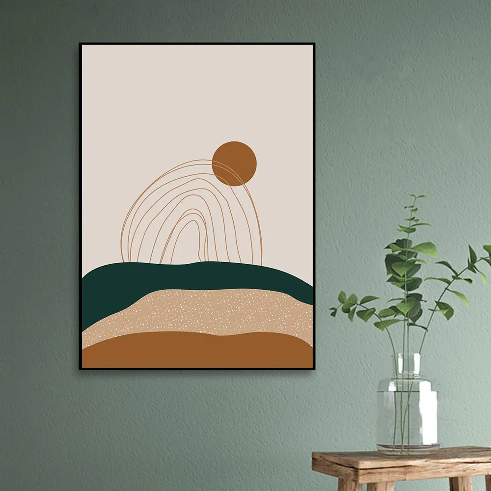 Абстрактная живопись восход солнца холст плакат морской Кит настенные