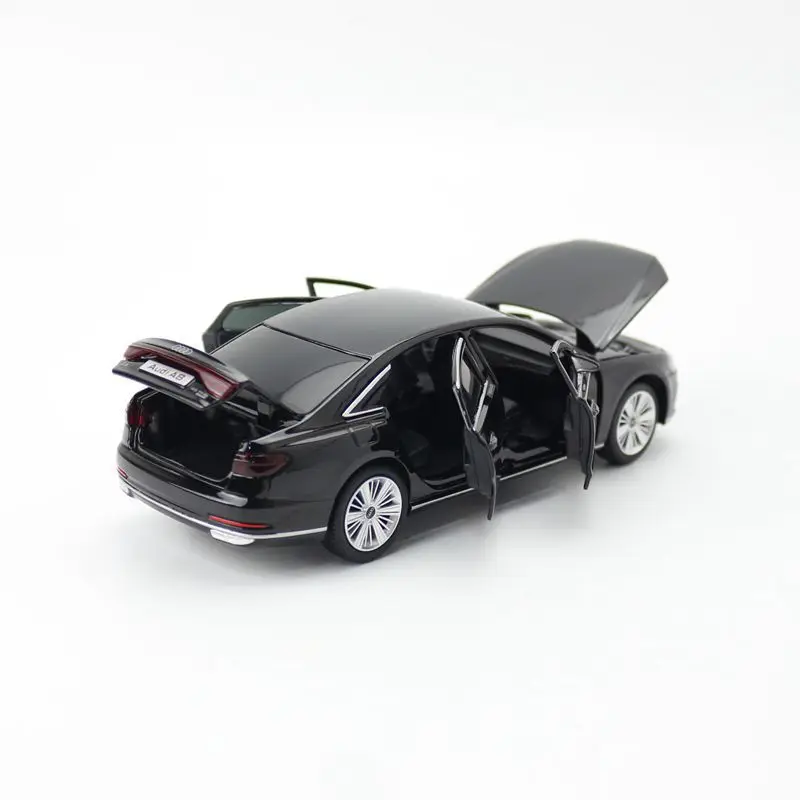 

New Arrival 1:32 Scale Diecast Metal Toy Audi A8 Model Sound & Light Car Doors Openable Educational Collection Gift V405