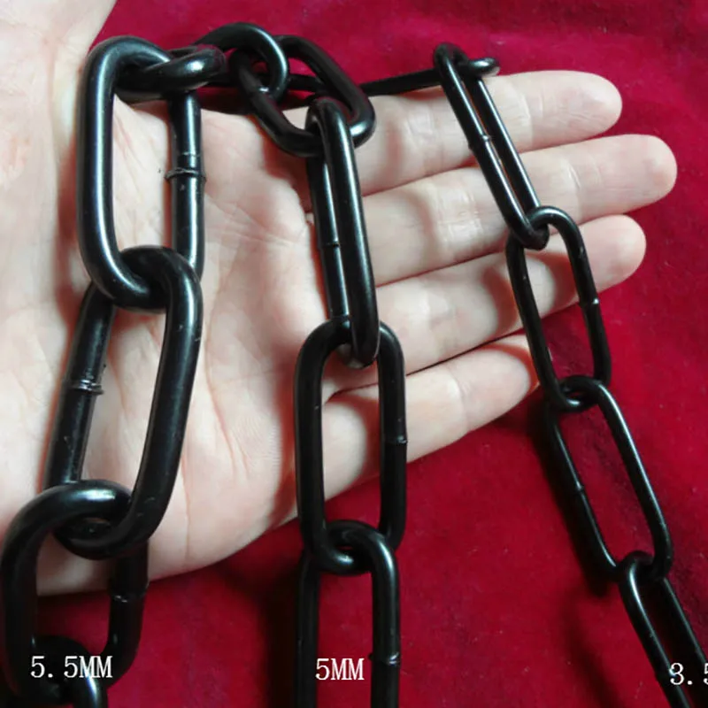 

Factory Wholesale 5mm Wire Diameter Black Galvanized Long Link Chain Welded Electric Galvanized Link Iron Chain For Garden