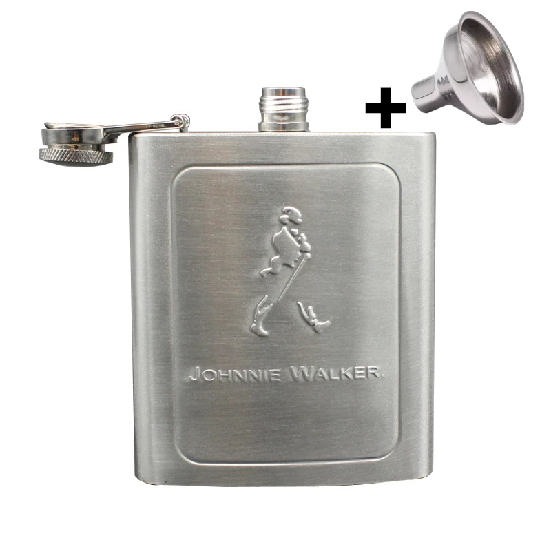 

7oz Hip Flask Stainless Steel Elder Engraved Vodka Wine Pot Portable Flagon Plus Funnel Camping Outdoor Liquor Whiskey Bottle
