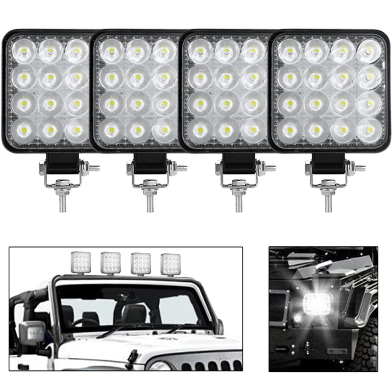 

LED Light Bar 48w LED Car Light Suitable for 4x4 LED Light Bar Off-Road SUV ATV Tractor Boat Truck Excavator 12V 24V Work Lights