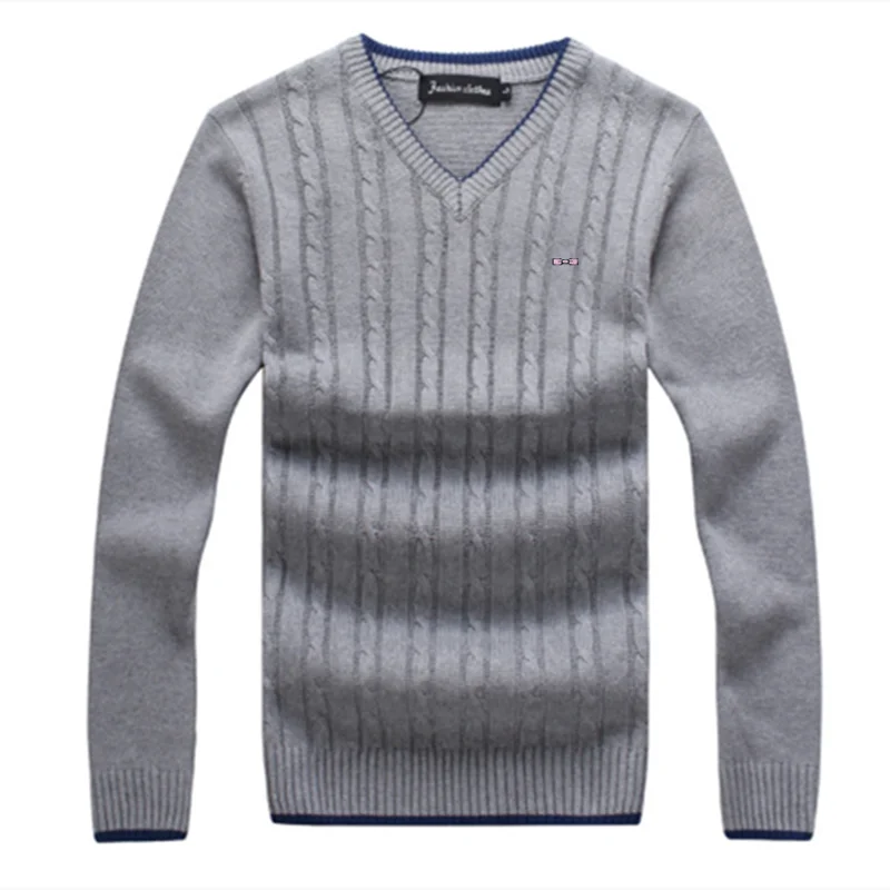 

EP01 High Quality Park Sweaters V-Neck Thick Warm Pullover Men Casual Striped Sweater Autumn Winter Knitwear Pull Homme Eden