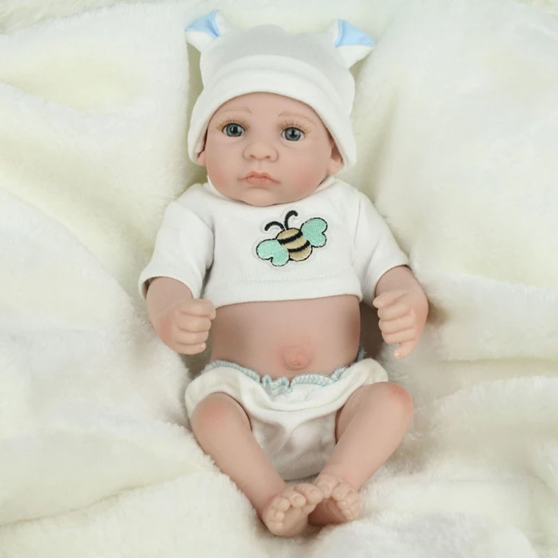 

26cm/ 10 Inch Looking Lifelike Realistic Baby Soft Body Silicone Newborn Care Soft Body Toy for Children and the Elderly Gift