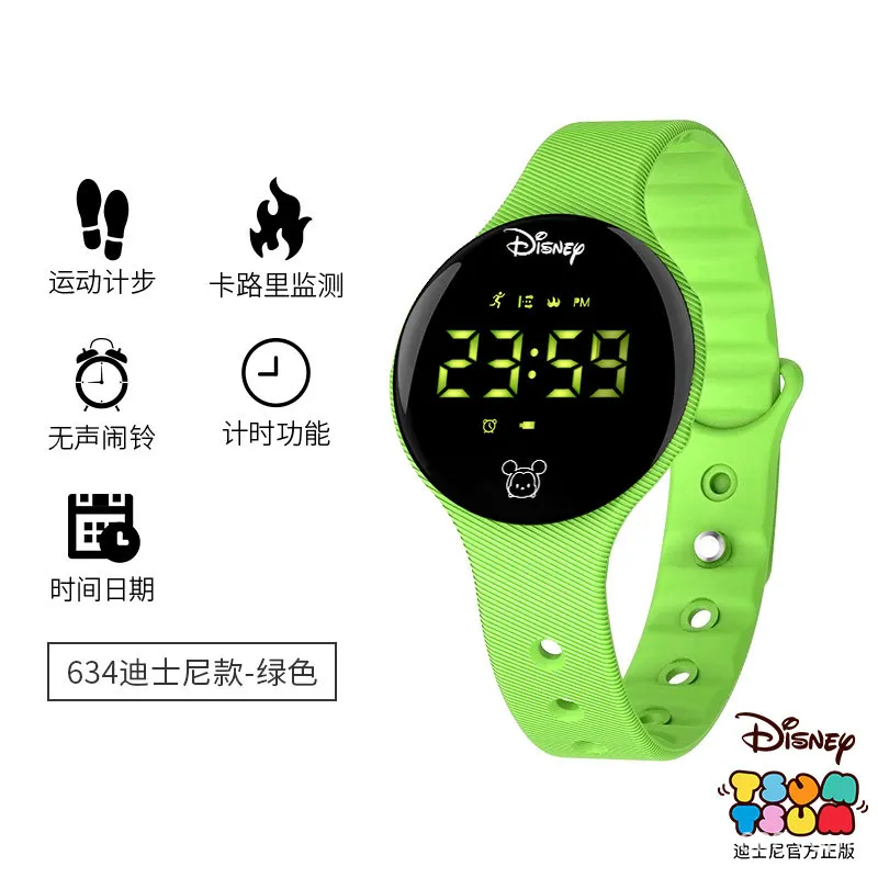 Original Disney Electronic Watch Male Waterproof Trend Student Smart Multi-function Sports Bracelet Female Electric Led | Наручные часы