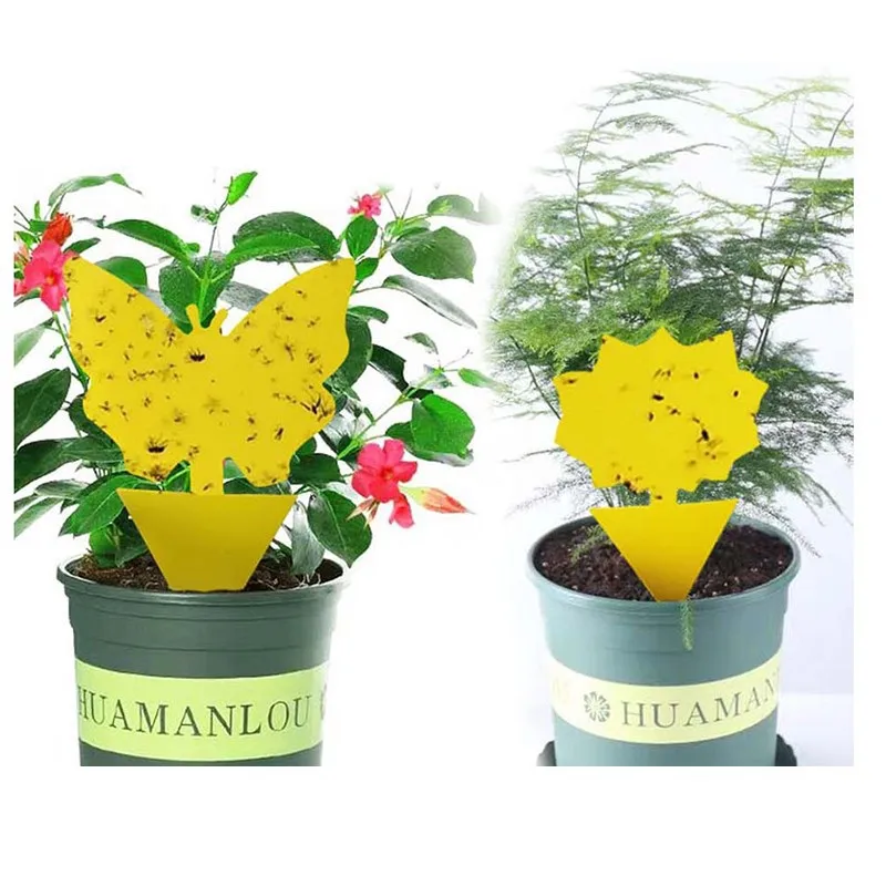 Клейкая доска для нахлыста в форме бабочки цветка фруктов мух жуков ловушек