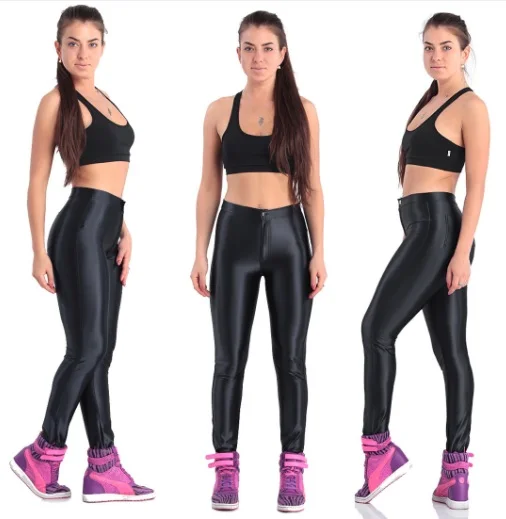 

Zoulv 2021 Spring Women 's Trousers Leggings Pants Pencil Pants Shiny Disco Pants High Waist Women Bottoms Pants
