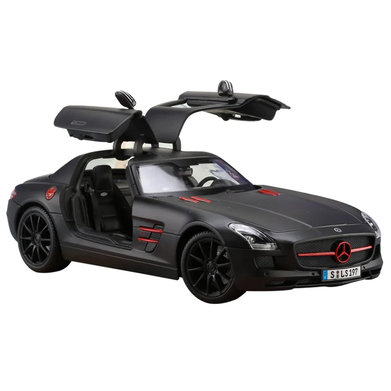 Модель автомобиля Maisto 1:18 Mercedes Benz SLS AMG из серебряного сплава модель коллекция
