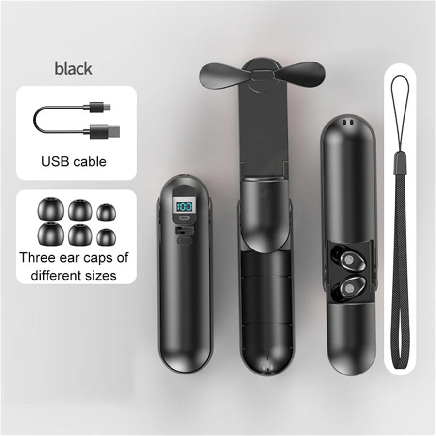 

TWS Bluetooth 5.0 Earphones Wireless 9D Hifi Sound Headphones 2000mAh Power Bank Bluetooth Headsets With Microphone Fan Earbuds