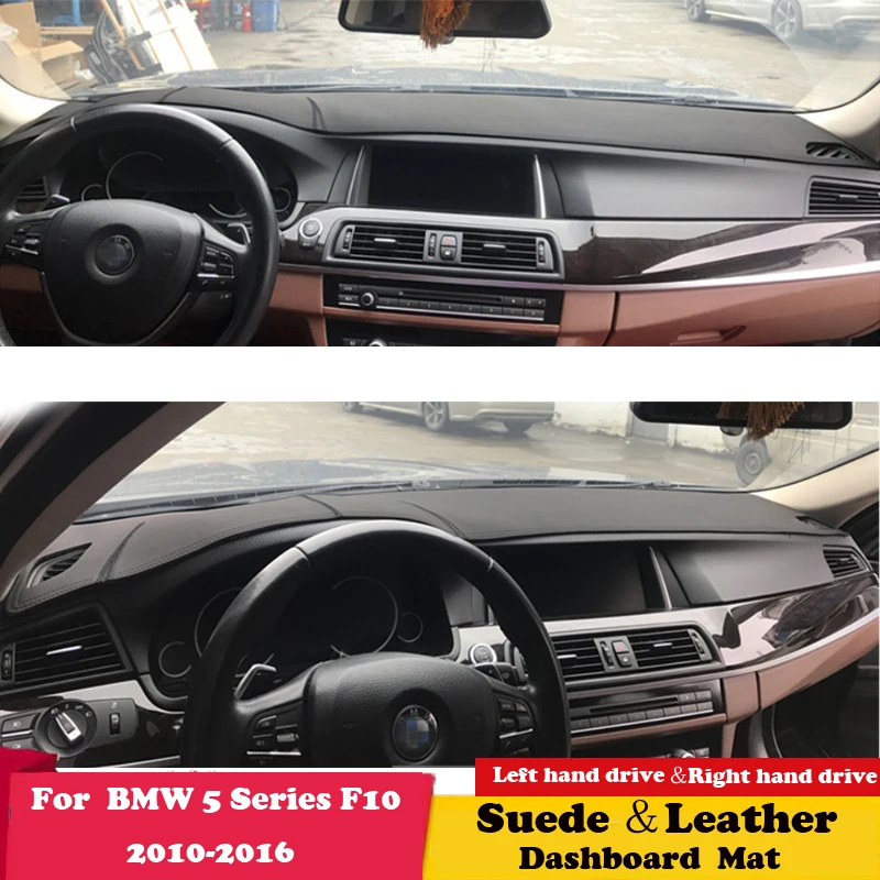 

Кожаный коврик для приборной панели BMW 5 Series F10 2010-2016 20i 525i 530i 535i, аксессуары для приборной панели из замши