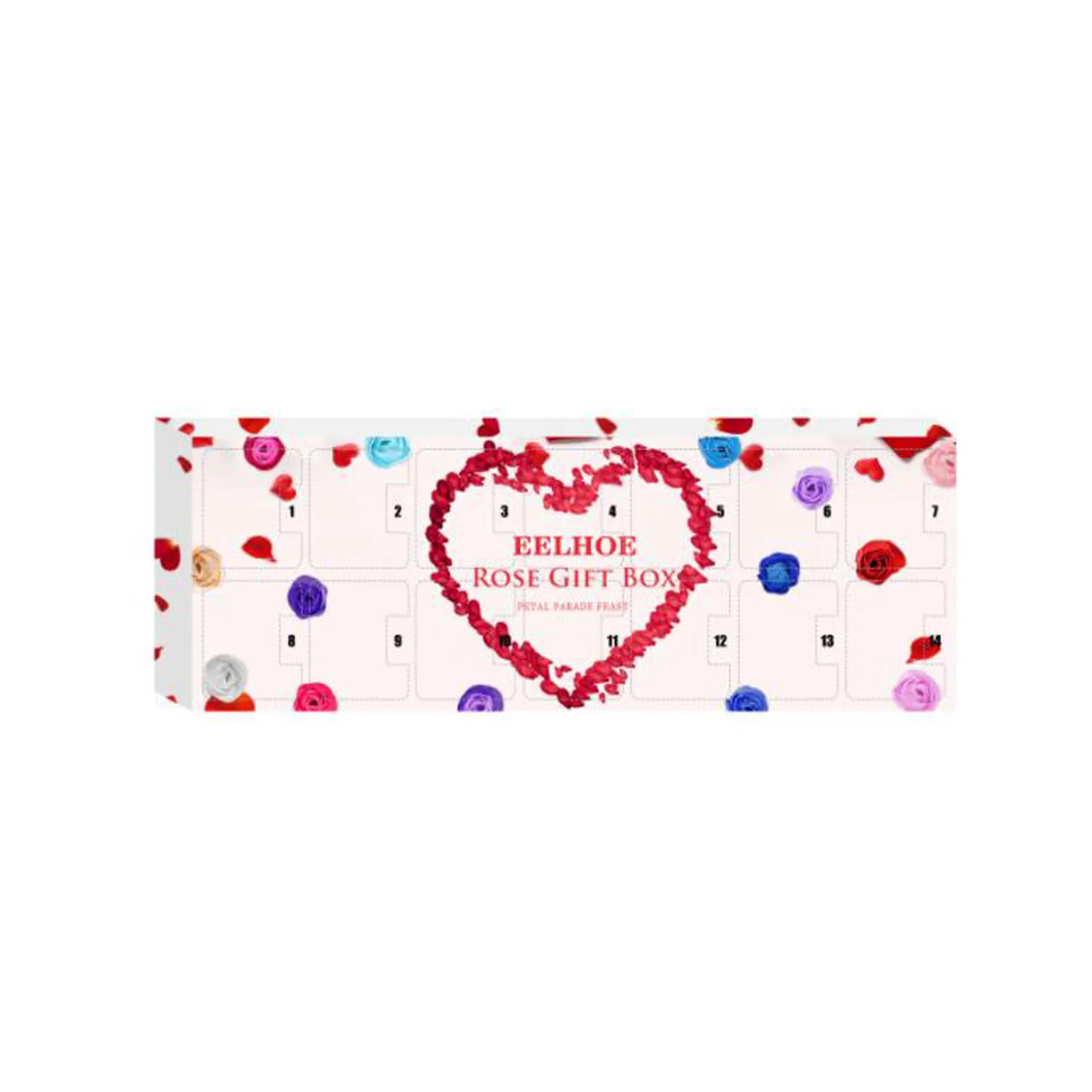 

14 Lattice Rose Gift Box Valentine's Day 14 Days Countdown Surprise Rose Box