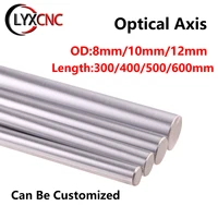 2pcs linear optical axis od 8mm 10mm 12mm shaft cylinder linear rail smooth round rod length 300mm600 mm for 3d printer parts