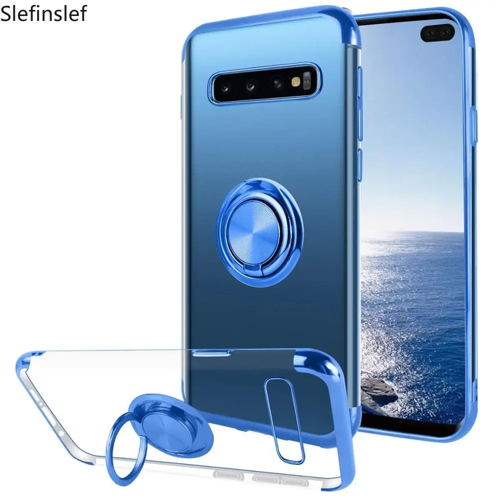 Чехол для Samsung Galaxy S10e S10 S9 S8 Plus чехол с кольцом магнитное автомобильное крепление