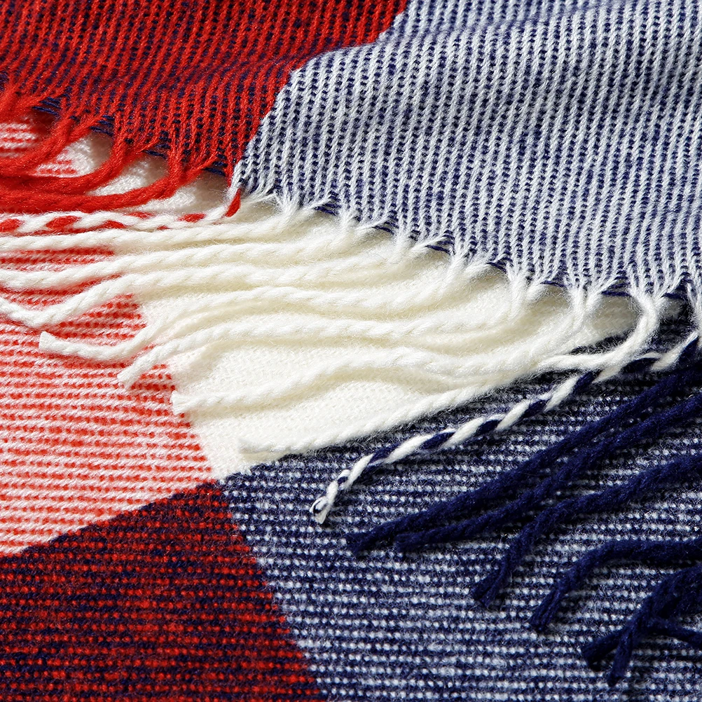 Новинка 2020 модный однотонный теплый шерстяной шарф в клетку на осень и зиму